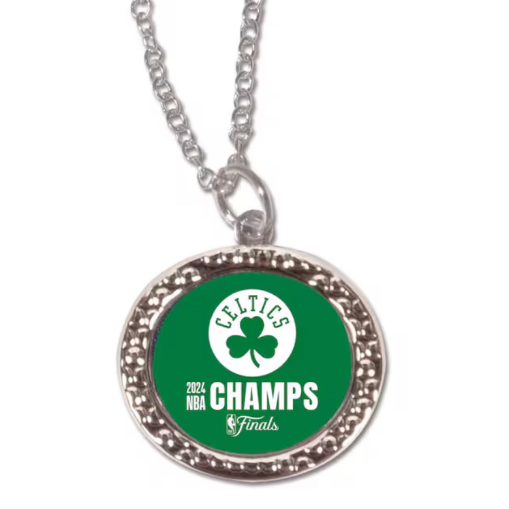 Boston Celtics WinCraft 2024 NBA Finals Champions Round Logo Necklace